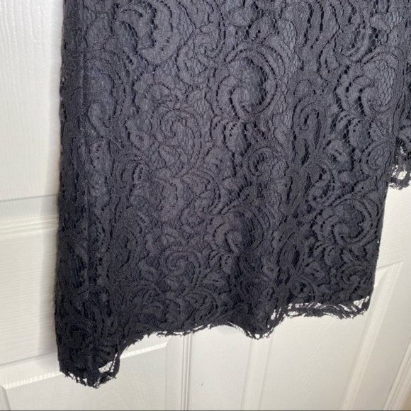 LoveShackFancy Dress Baroque Lace Bell Sleeve Mini in Black Size Small - Picture 4 of 11